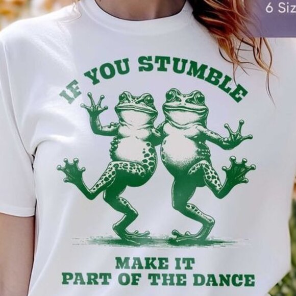 Tops - Funny Frog Dance Shirt, Funny Humorous Saying Graphic T-shirt